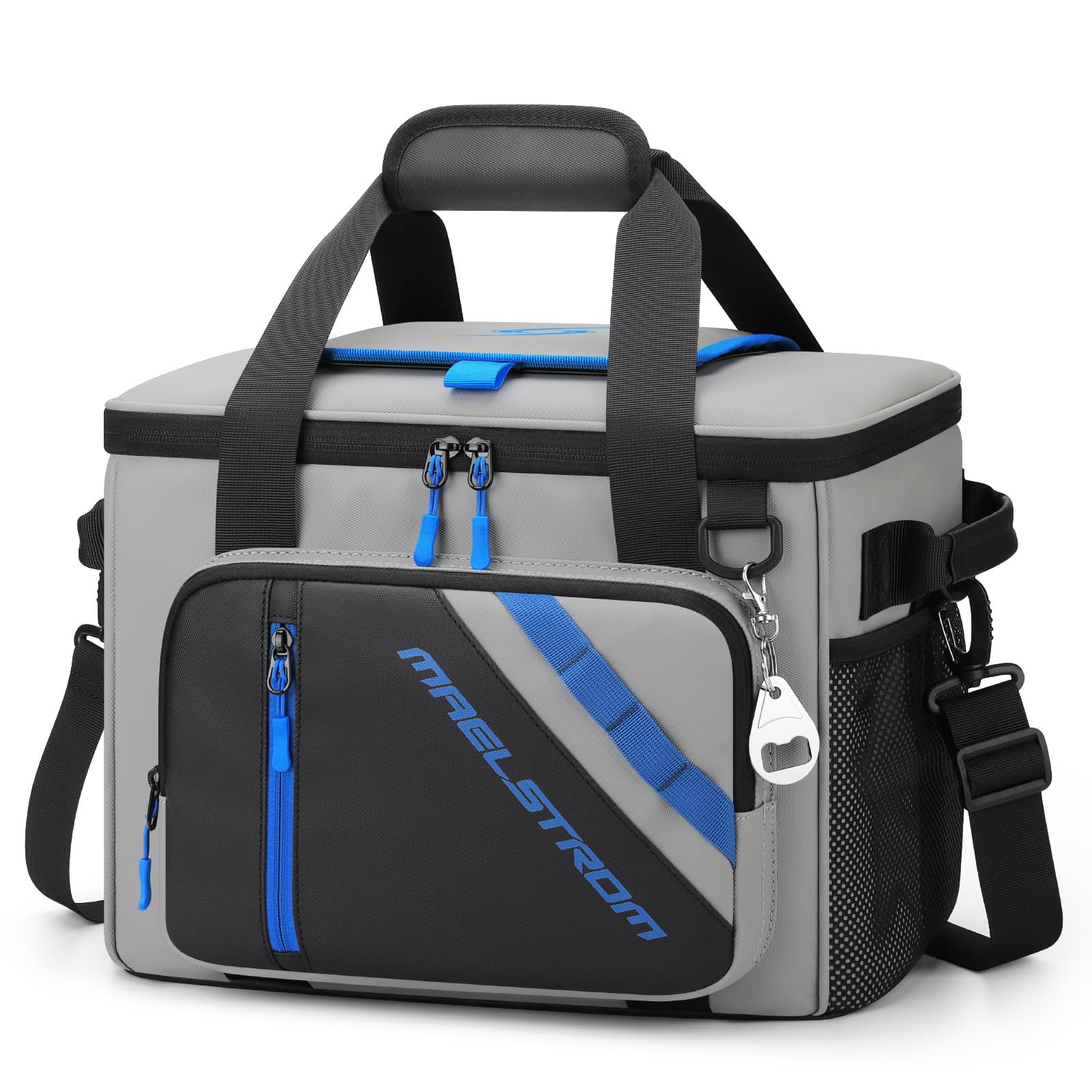 Maelstrom full-capacity gray cooler in use at beach or picnic