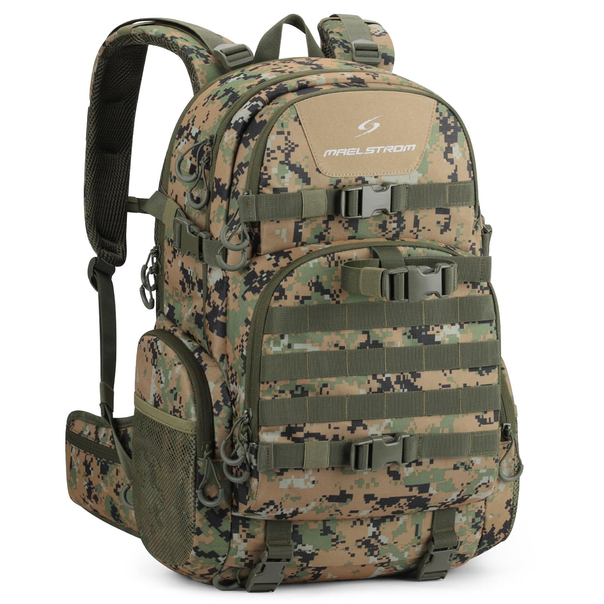 Exterior of Maelstrom hunting backpack in camo