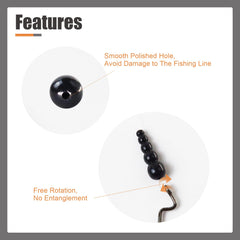 Plastic fishing beads reusable and durable