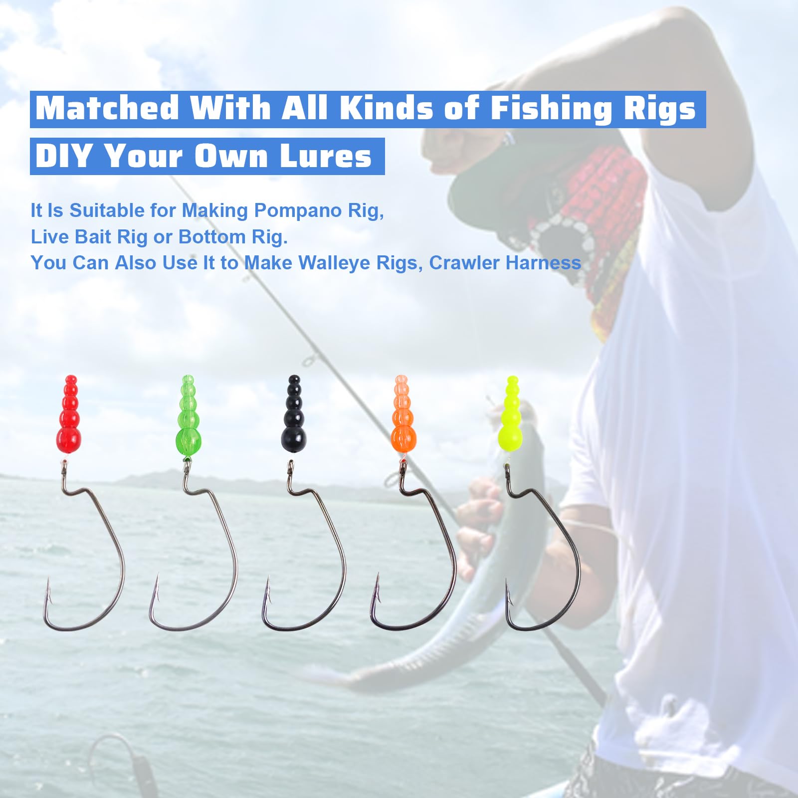 Portable storage box included with bead set