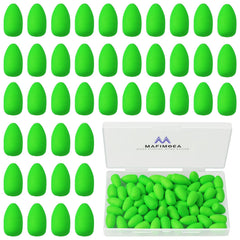 MAFIMOEA green bullet fishing foam float - M size, 60pcs pack, close-up