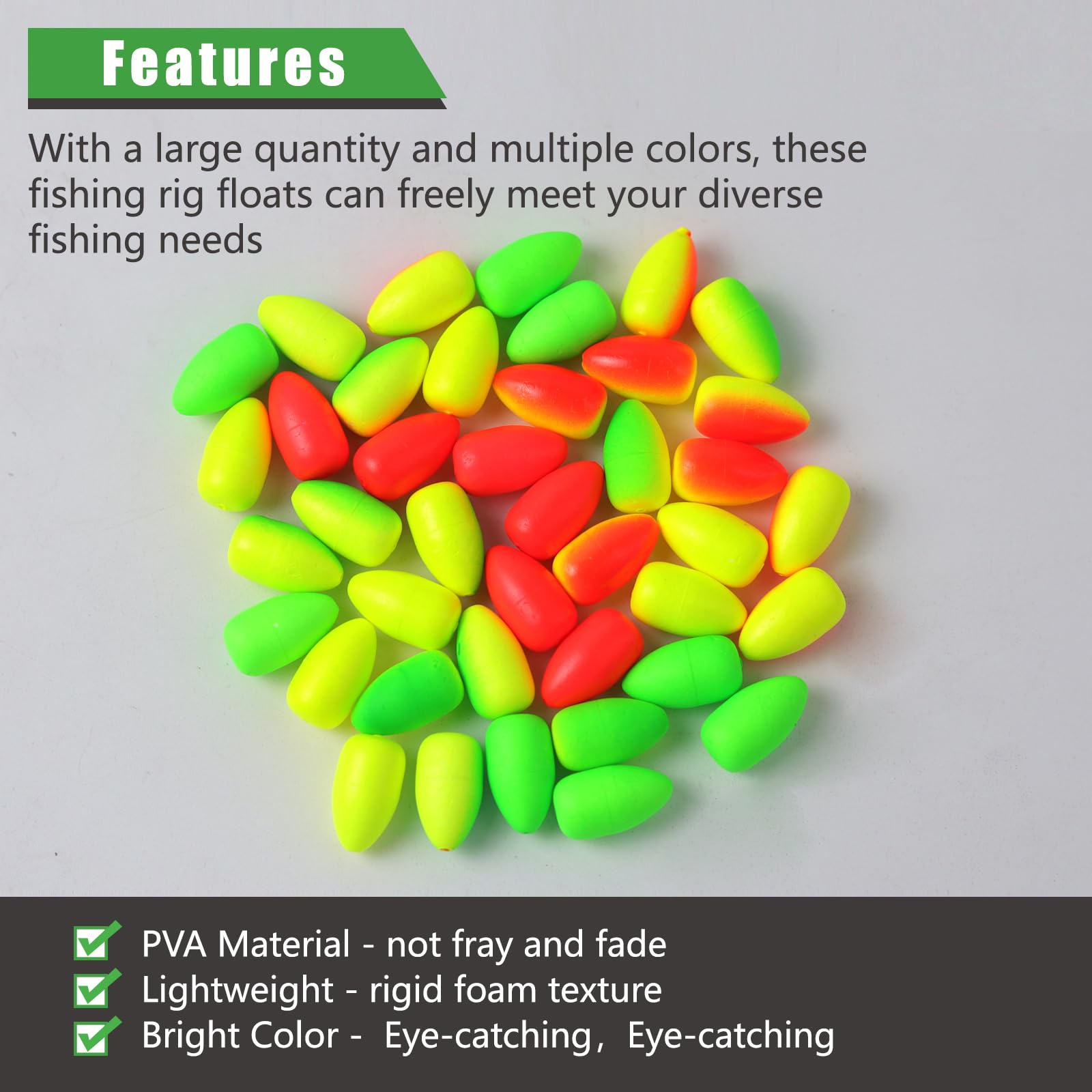 Bright green pompano float attracting fish underwater