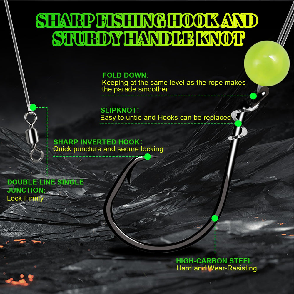 MAFIMOEA high-low surf fishing rig with a 4/0 hook