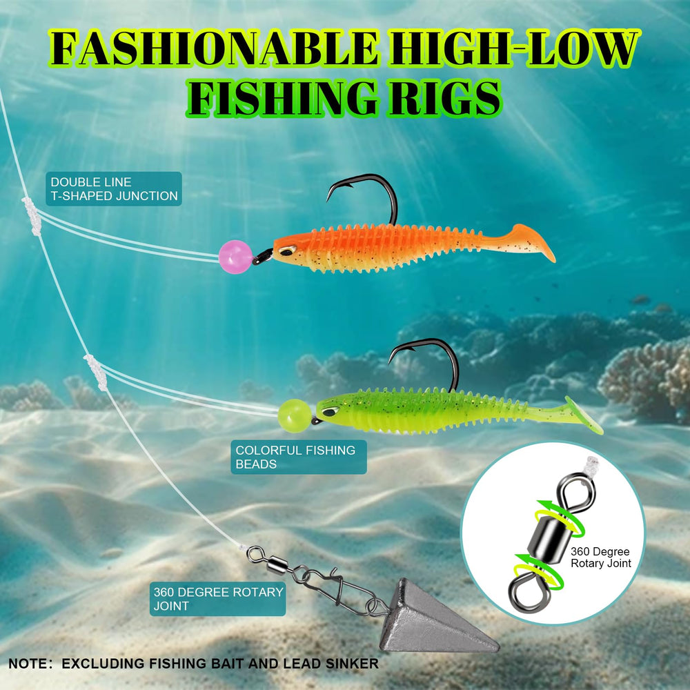 MAFIMOEA high-low surf fishing rig with a 6/0 hook