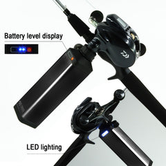 Battery with charger and 2m connecting cable included in MAG CRUISE 10Ah reel battery kit