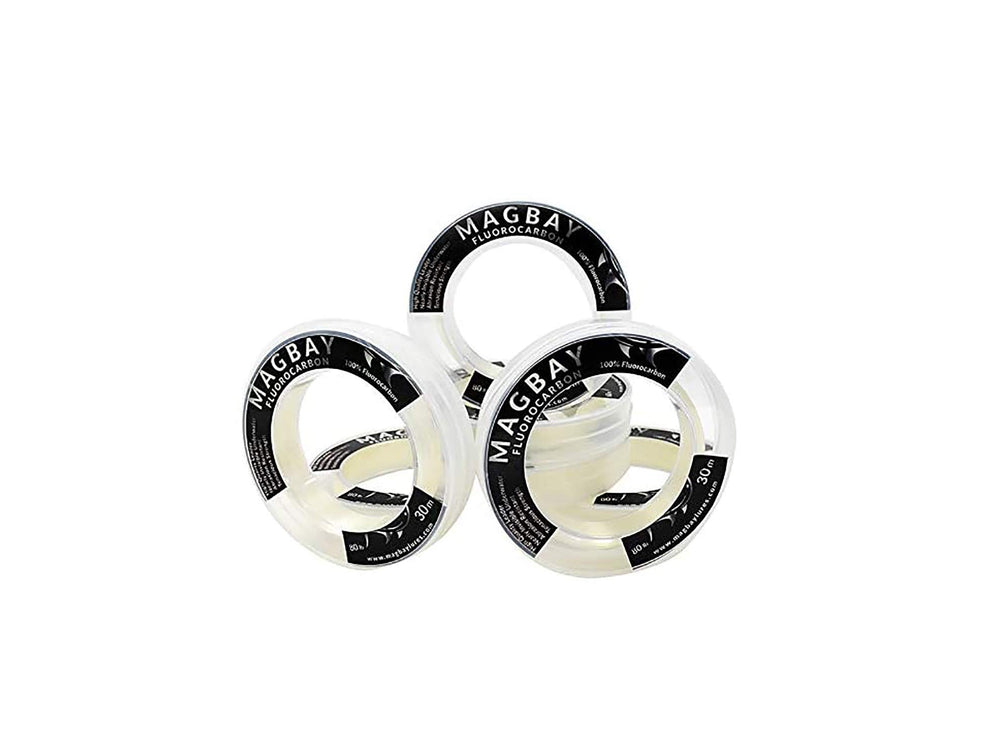 MagBay Lures fluorocarbon leader 150lb 33yds for extreme abrasion resistance and stealth
