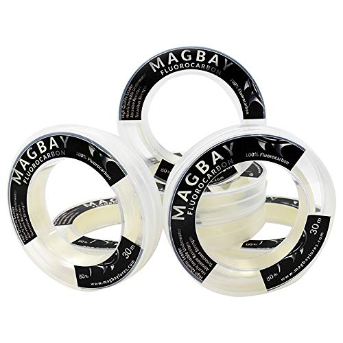 MagBay Lures fluorocarbon leader, 150 lb, ultra-low visibility for stealthy fishing