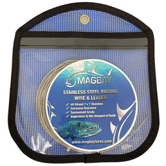 MagBay Lures 49-strand cable leader 30ft for strong, corrosion-resistant fishing setups.