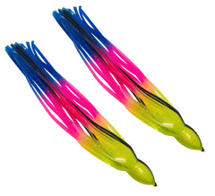 MagBay Lures rainbow squid skirt for marlin trolling, enhances visibility and action.