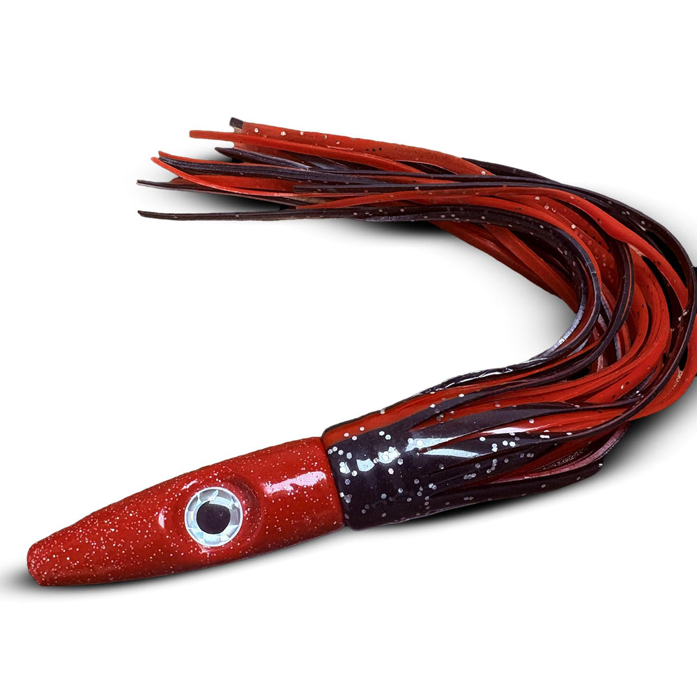 MagBay Lures anodized plomerito wahoo lure red, ideal for trolling tuna and mahi