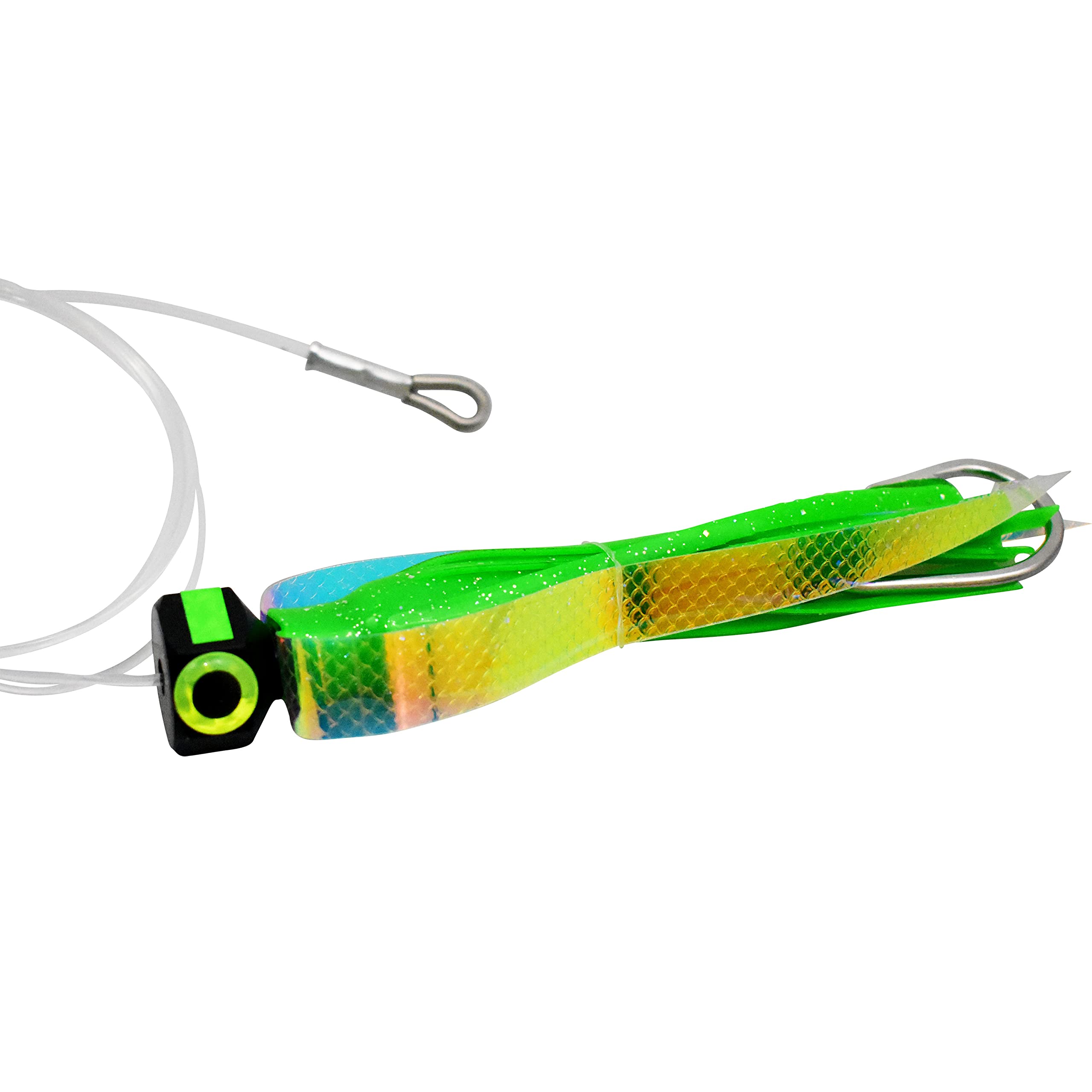 MagBay Lures Carolina Skimmer 5.5-inch green lure attracting mahi, dorado, and tuna