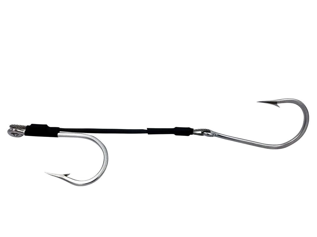 MagBay Lures double hookset rig with offset hooks for big game trolling