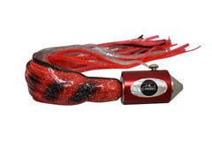 MagBay Lures El Sincero 316 SS red anodized lure for fast offshore trolling.