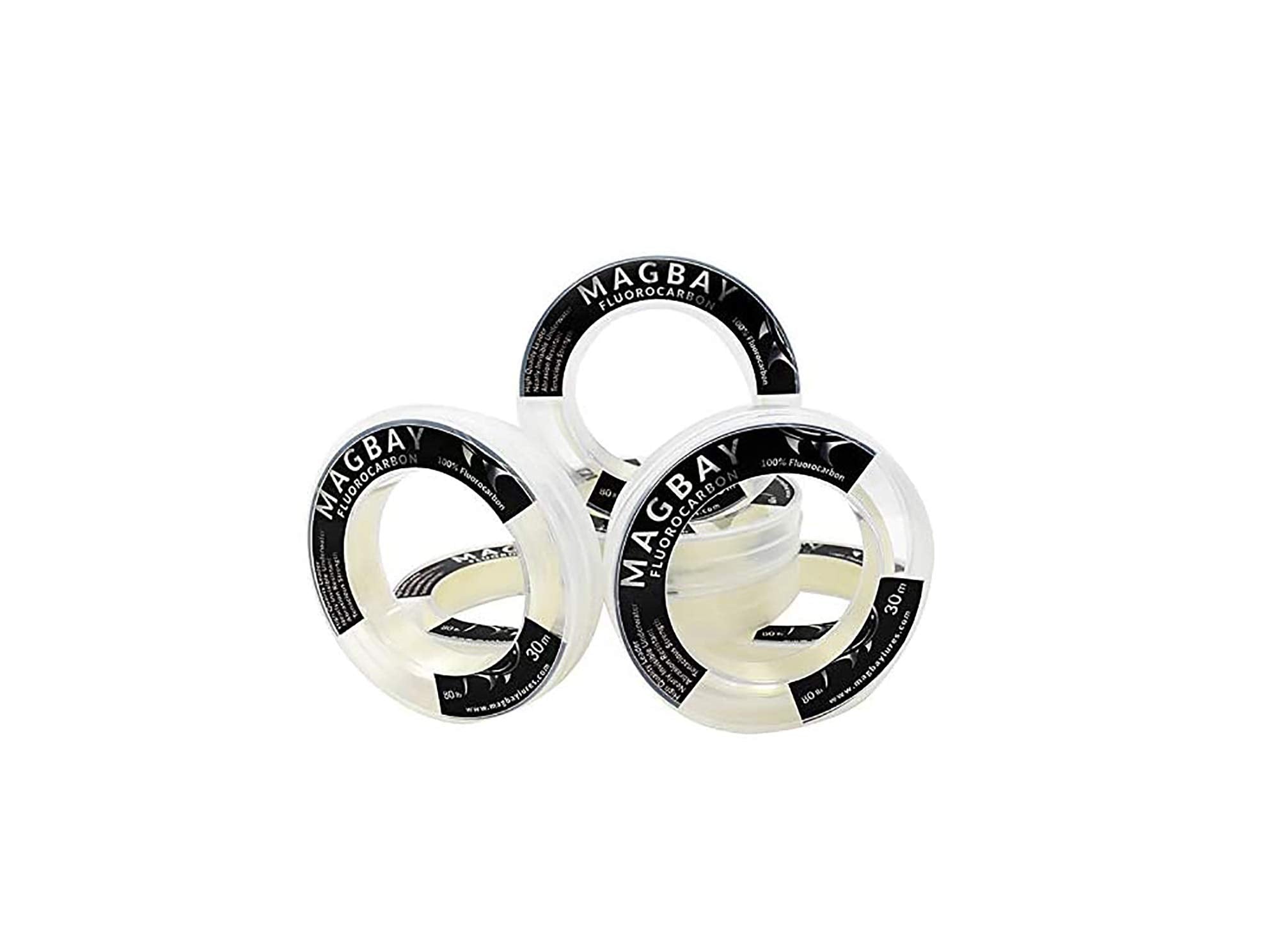 MagBay Lures 150lb fluorocarbon leader on 33-yard spool for big-game stealth.