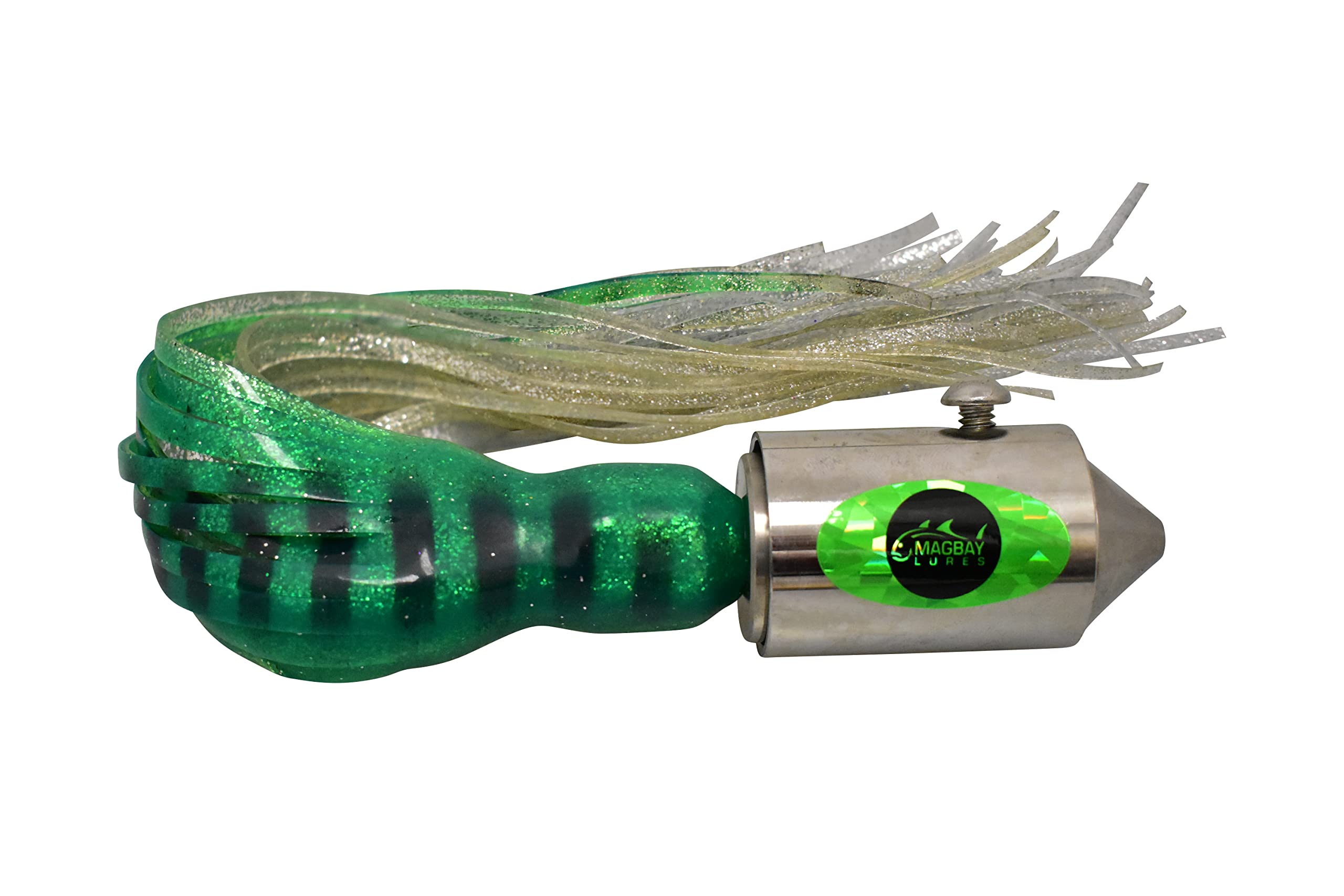 MagBay Lures Green Sincero Wahoo lure showing wobble action for high-speed trolling