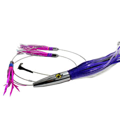 MagBay Lures high-speed daisy chain plomerito lure purple in-spread demonstrates versatility for pelagic trolling.