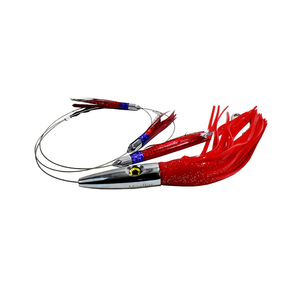MagBay Lures high-speed daisy chain wahoo lure 12in red enhances trolling reach