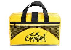 MagBay Lures Jig Bag Yellow - front view showing 25-pocket layout