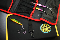 Close-up of hook-n-loop claps on MagBay Jig Bag