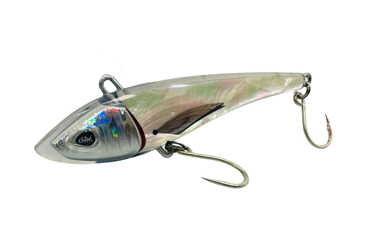 MagBay Lures RM5 UV 5-inch minnow, full lure image, high visibility for long casts