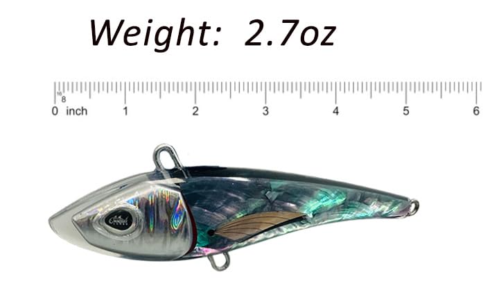 MagBay Lures RM5 UV lure abalone shell detail enhances lifelike appeal.