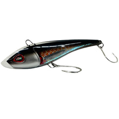 MagBay Lures RM9 UV Series black 9-inch lure seen in deep water ready for trolling, highlighting UV infusion and size