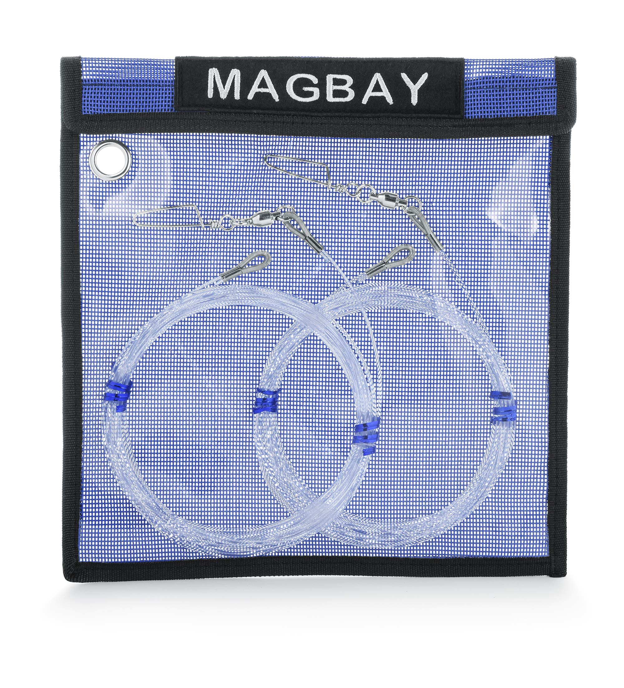 MagBay Wahoo Shock Leader 250 lb snap swivels
