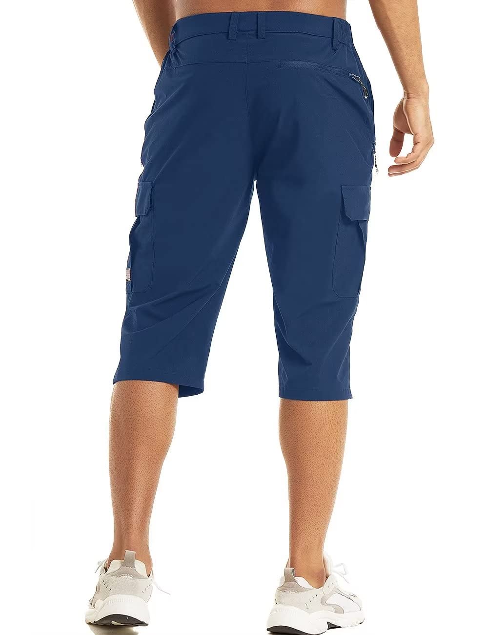 MAGCOMSEN athletic shorts close-up of partial elastic waistband for comfortable movement