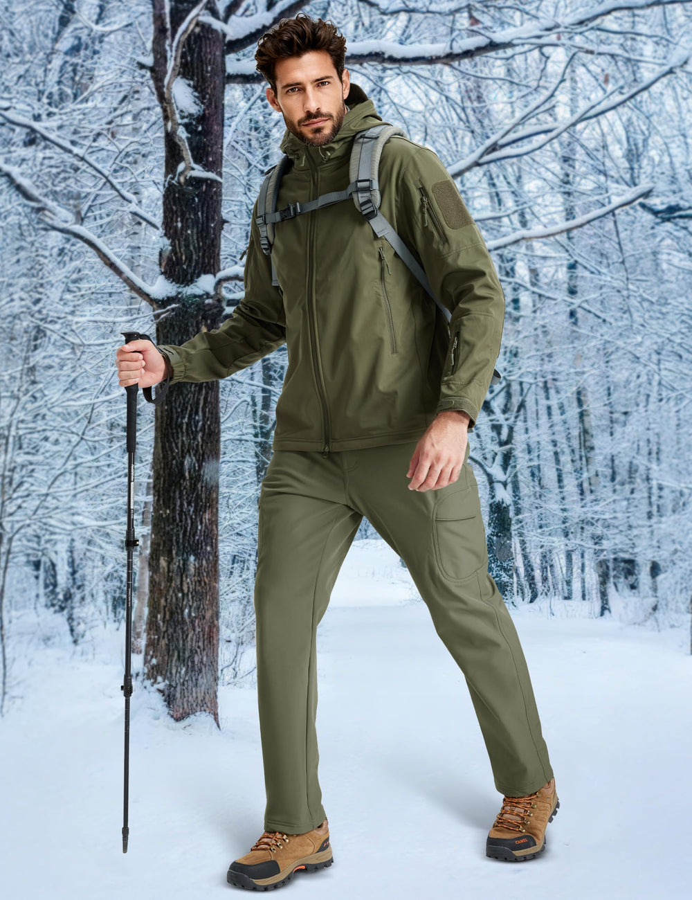 MAGCOMSEN snow pants fleece-lined interior delivers warm, skin-friendly comfort on cold days.