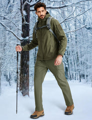 MAGCOMSEN snow pants fleece-lined interior delivers warm, skin-friendly comfort on cold days.