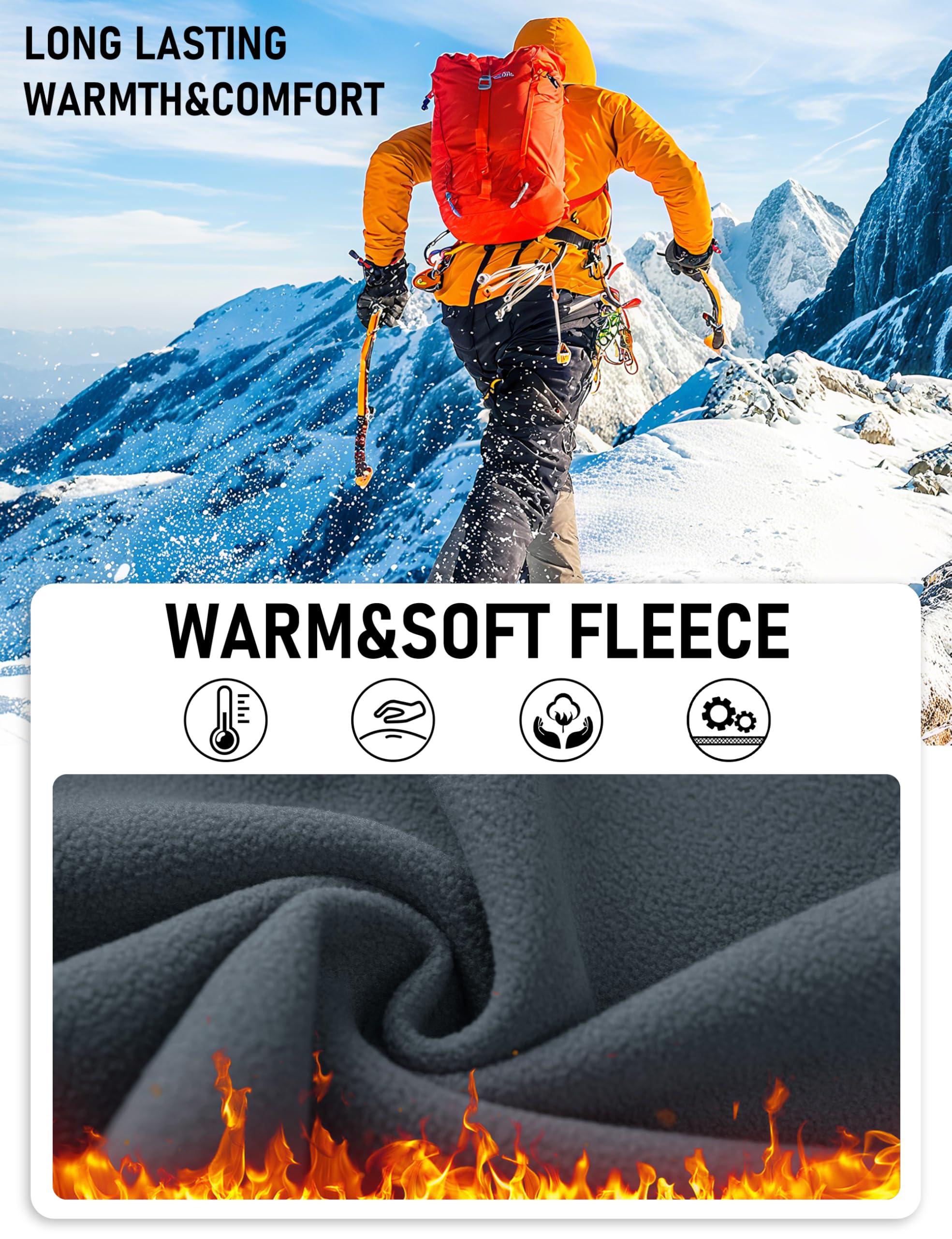 MAGCOMSEN snow pants four pockets hold essentials during hiking or travel.