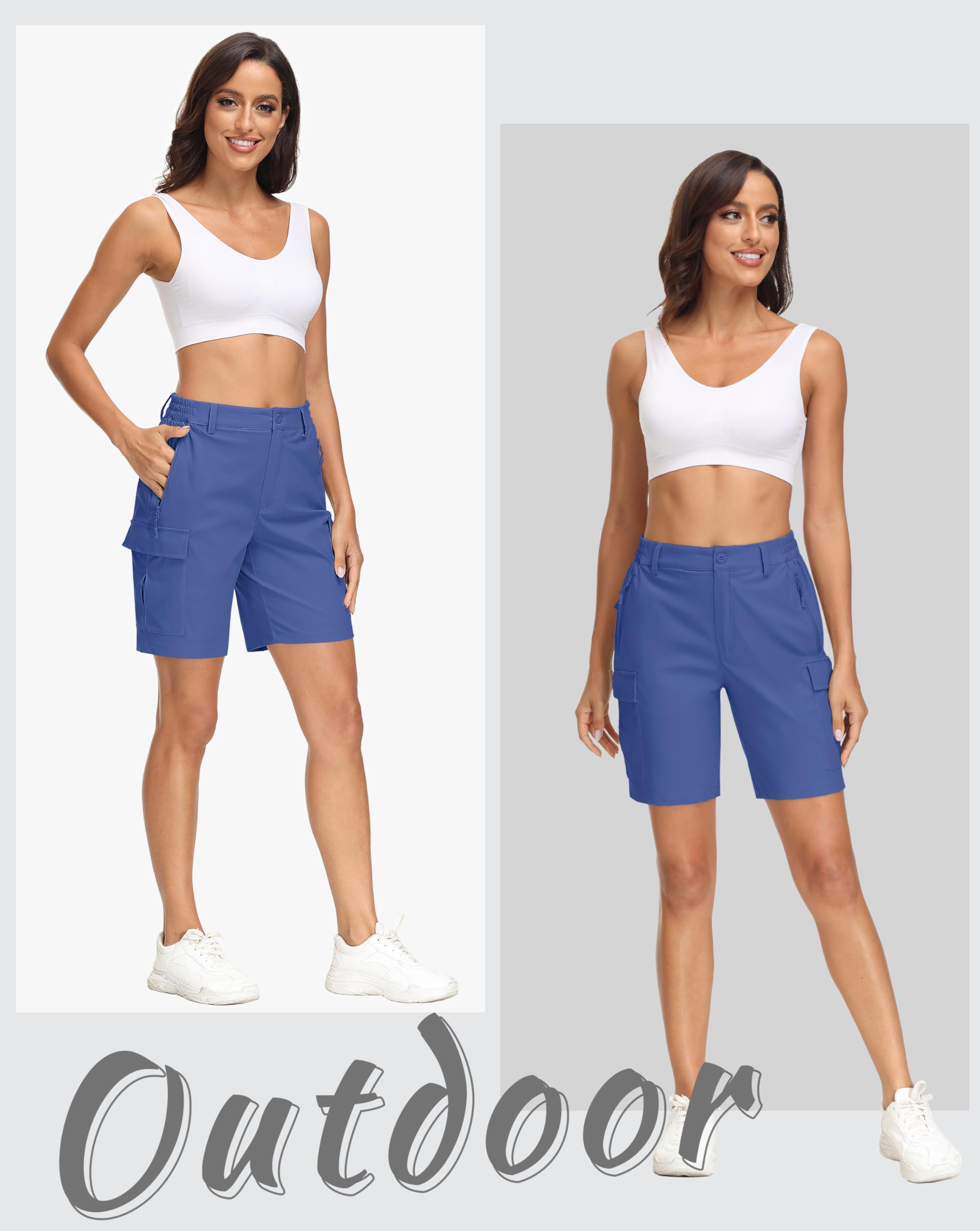 MAGCOMSEN model wearing blue grey shorts to show fit and mobility