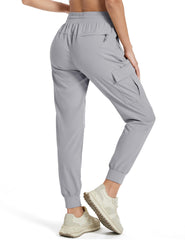 MAGCOMSEN women's cargo joggers showing five-pocket layout for secure storage.