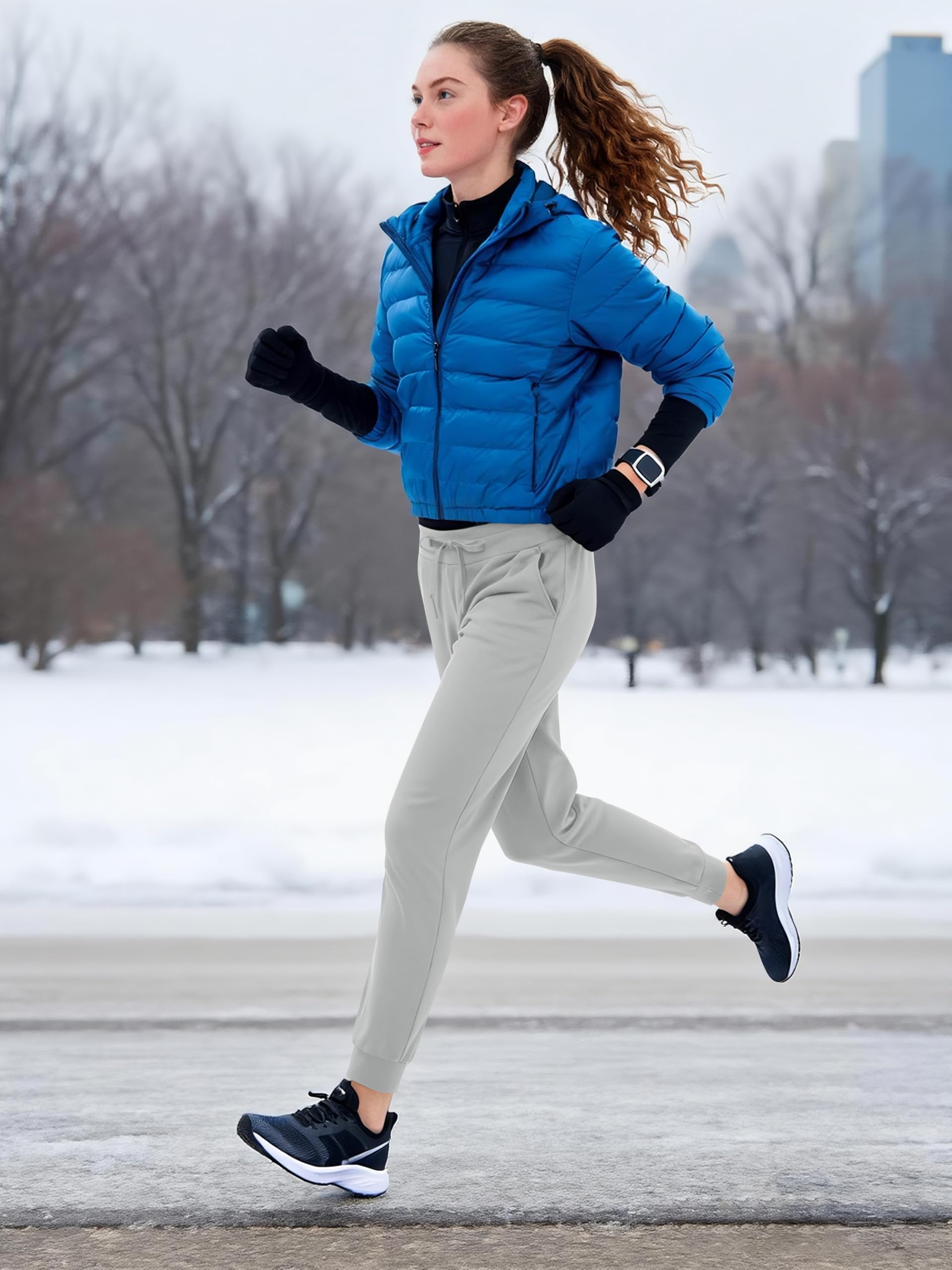 magcomsen women's fleece joggers casual hiking ensemble for versatile wear
