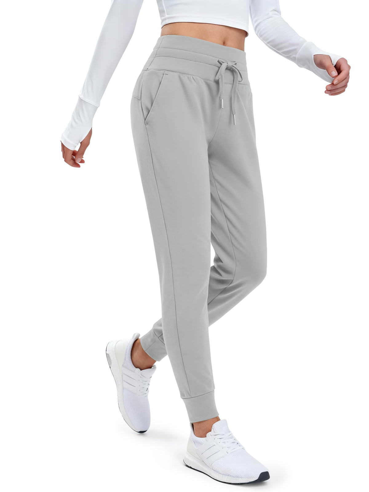 magcomsen women's fleece joggers closeup fleece lining for warmth