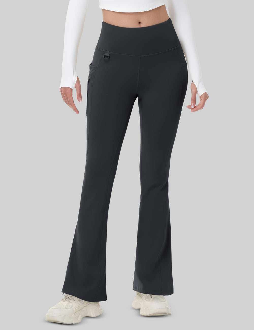 MAGCOMSEN fleece-lined leggings high-waist view with secure fit for outdoor wear