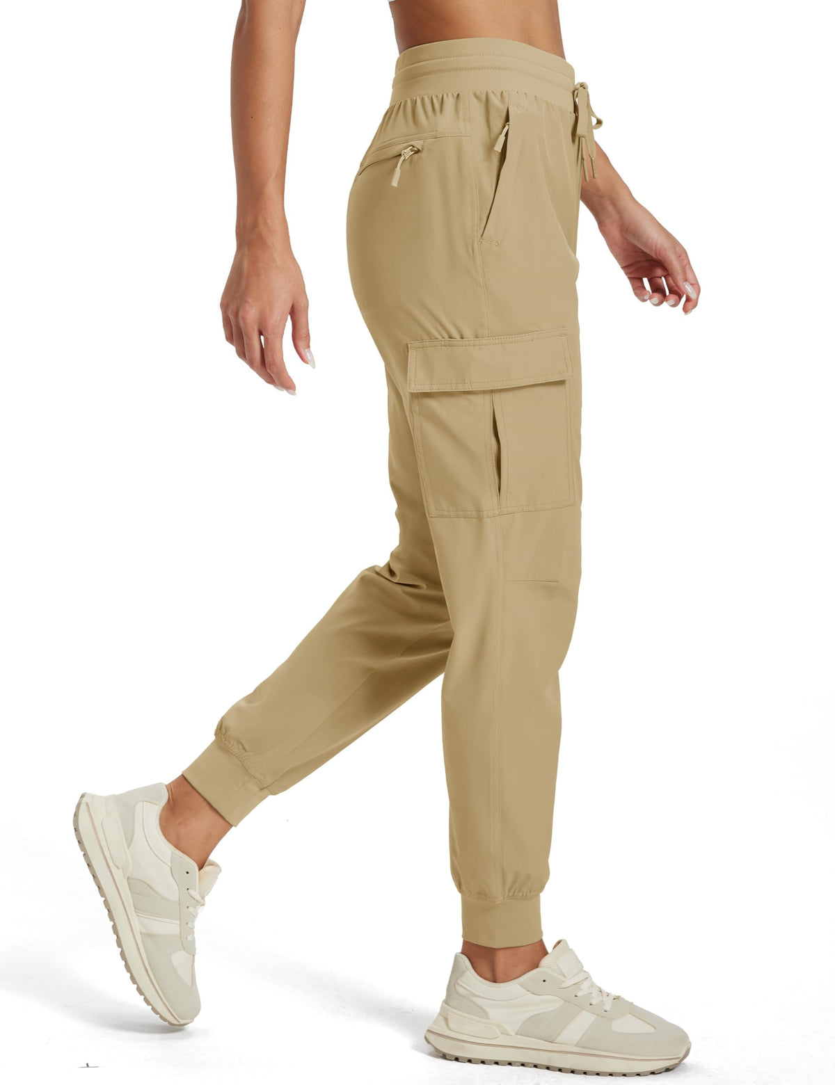 MAGCOMSEN Womens Joggers front view shows lightweight quick-dry fabric for active wear