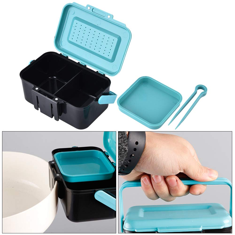 Portable tackle box with carrying handle
