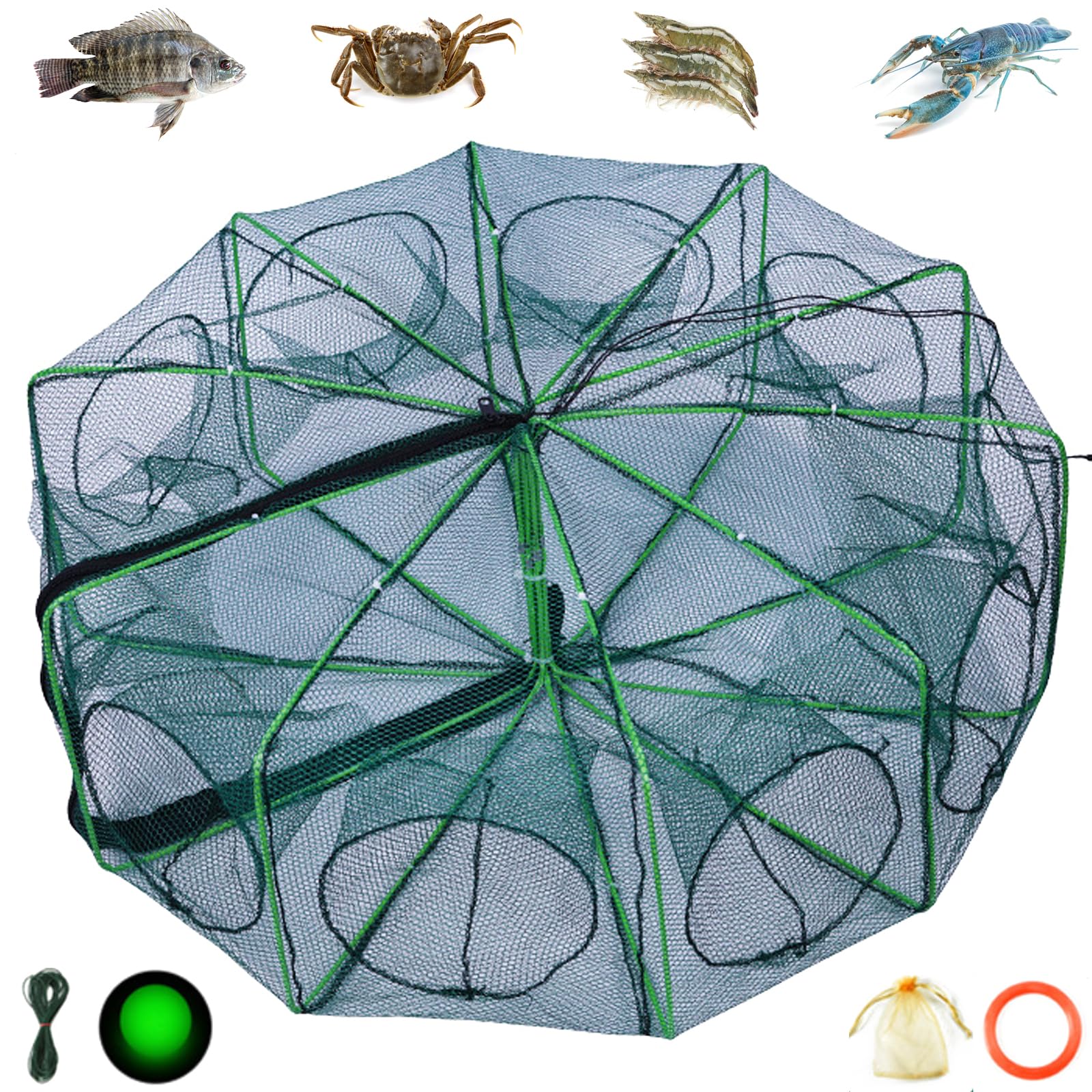 The Magic Foldable Fishing Trap - 6 Holes (60x26cm)