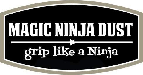 Magic Ninja Dust liquid chalk aiding ninja training with dry hands.