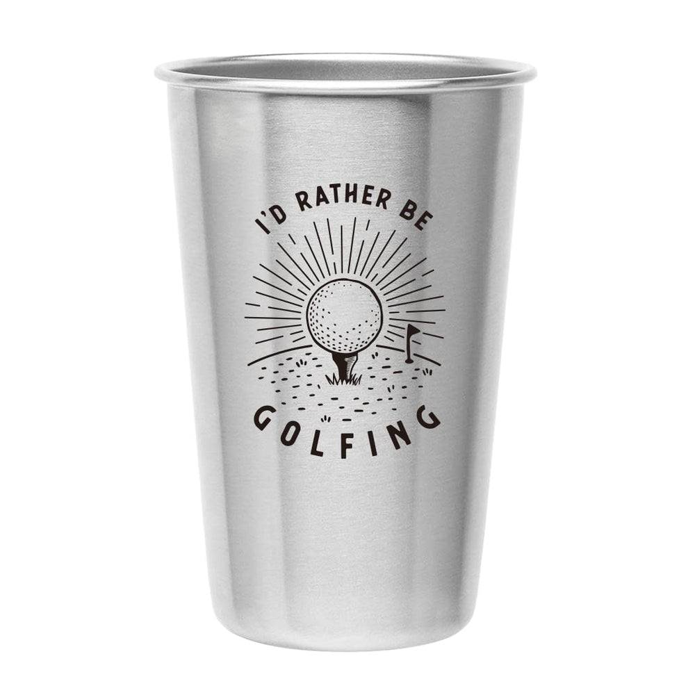 Magic Pine I'd Rather Be Golfing front view shows durable stainless steel for golf days