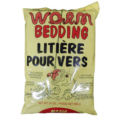 Magic worm bedding bag for fishing bait, clean and easy to handle worm prep.