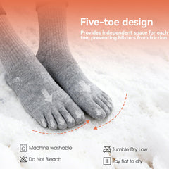 Magifuls Merino Wool Toe Socks arch support and cushioning close-up for comfort