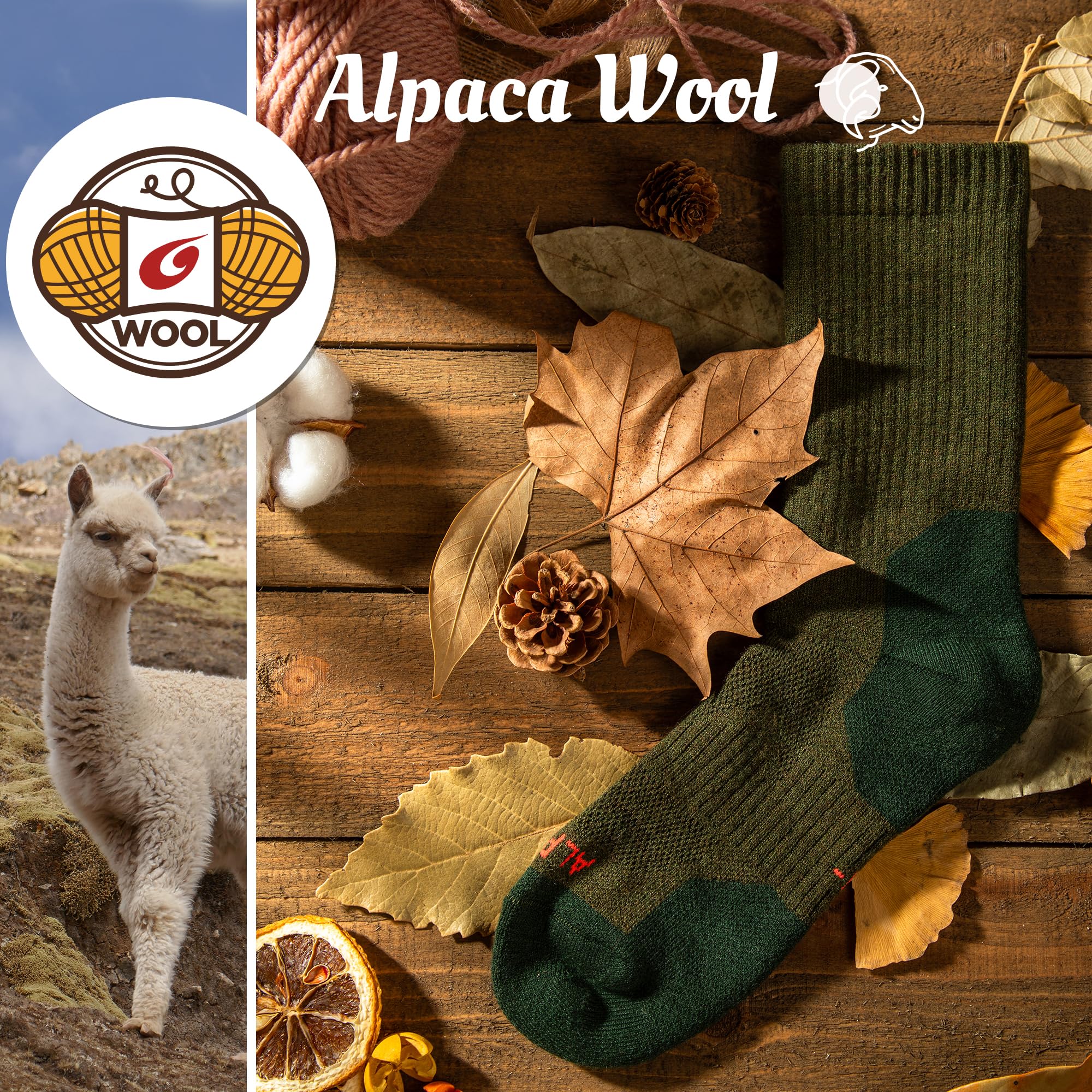 MAGISDU moisture-wicking alpaca-wool socks keeping feet dry on rugged trails.