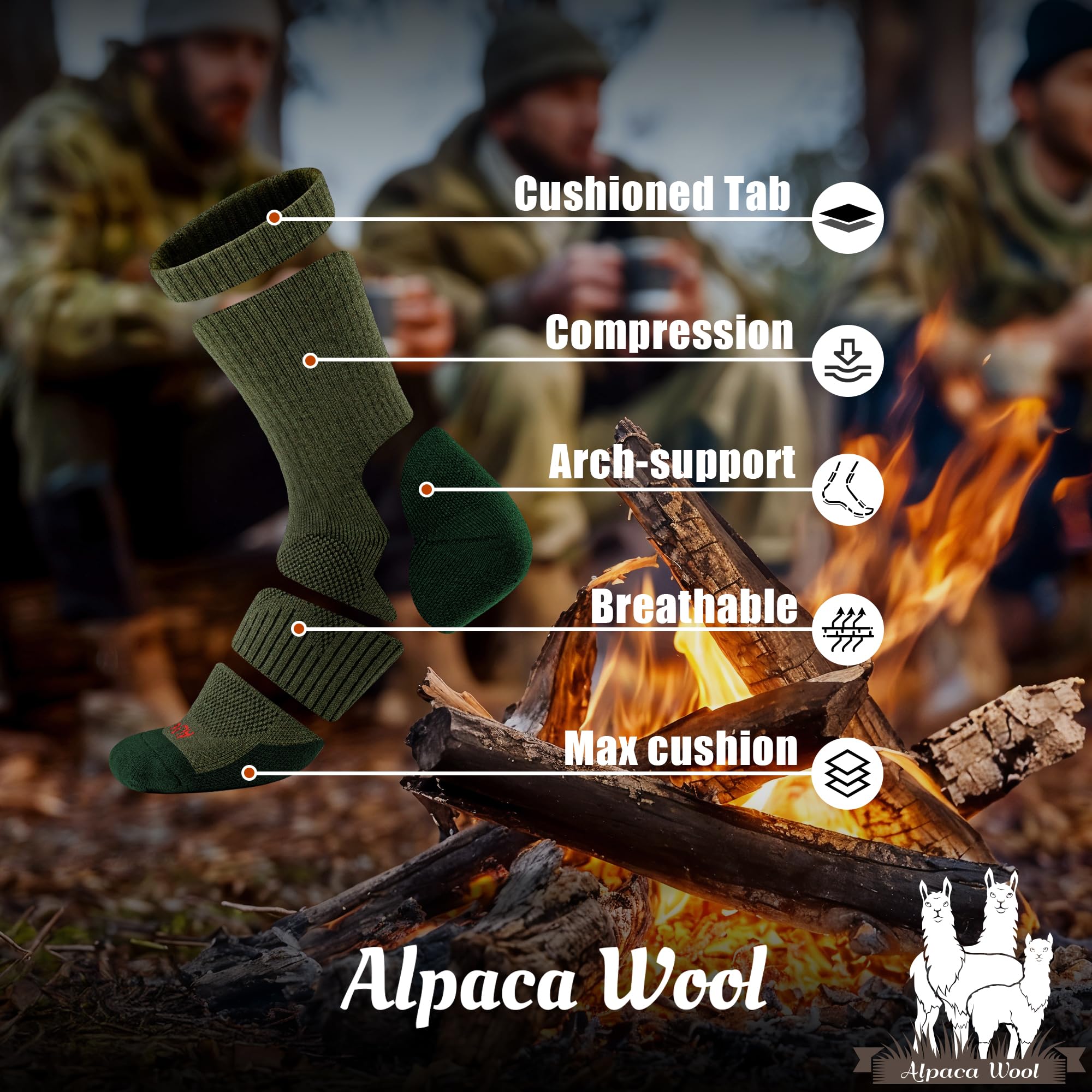 MAGISDU odor-resistant hunting socks promoting comfort during long days outdoors.