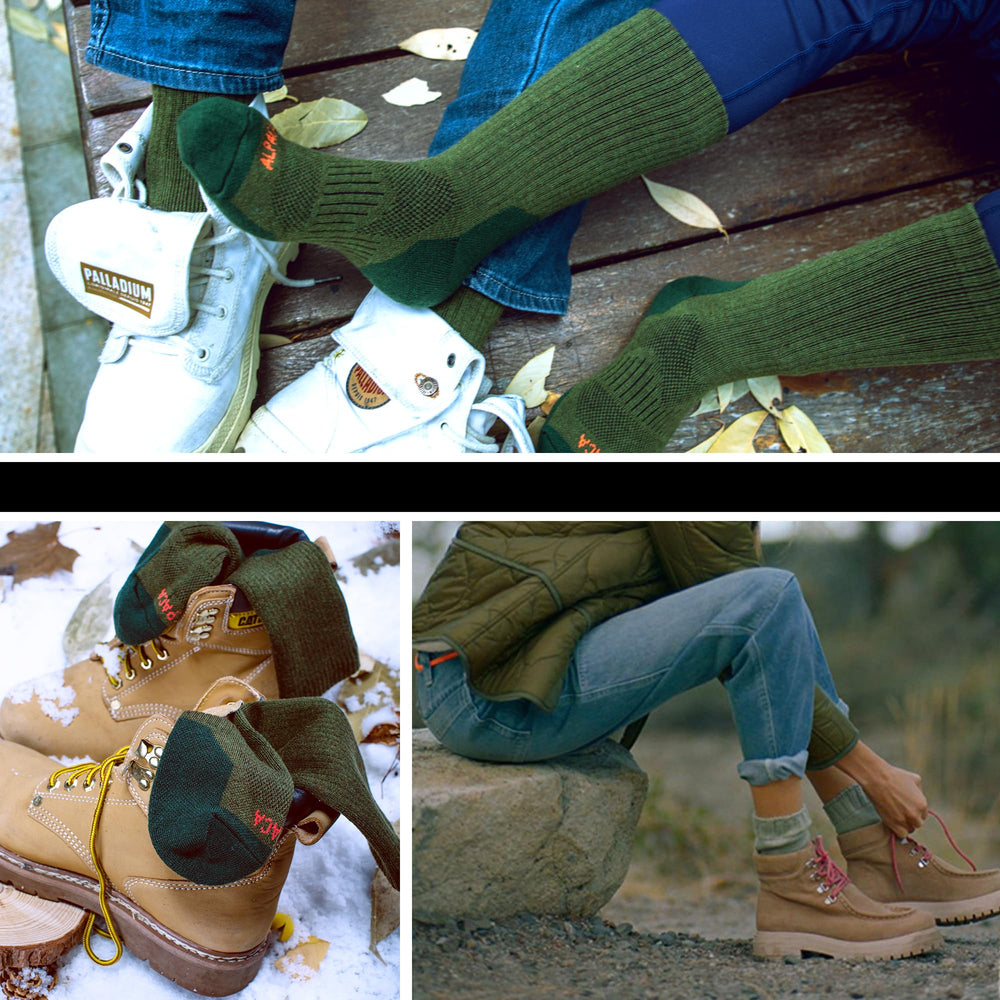 MAGISDU warm alpaca socks provide warmth and breathability for cold weather hikes.