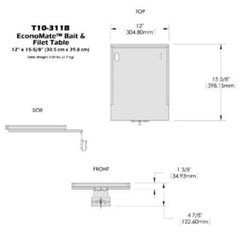 Magma T10-311B Econo-Mate with gunnel bracket for easy mounting