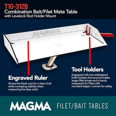 Magma T10-312B bait prep area demonstrates convenient tool access