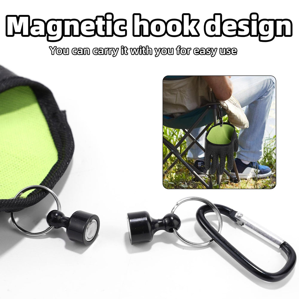 Magnetic hooks attached to belt for quick access