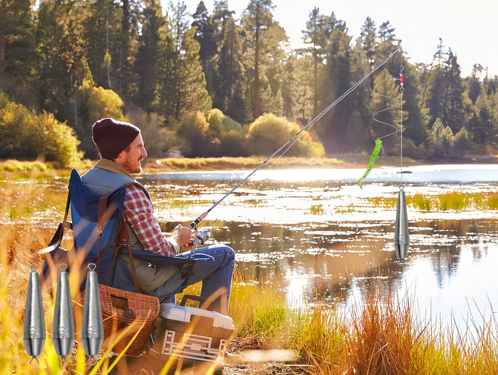 Inline trolling weight designed for rapid water entry
